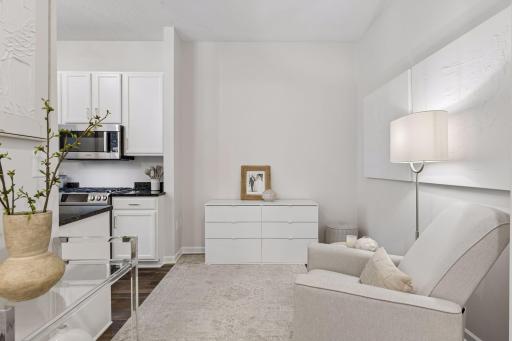 This 10 X 8 space is OPTION AREA #1. Use it for dining, office, music, library, sleeper sofa.......