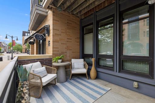 Plenty of room for guests and it is partially covered from the southern exposure.