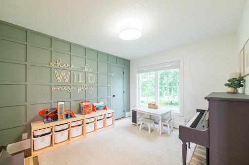 Main level toyroom. Could be an office or made into additional bedroom
