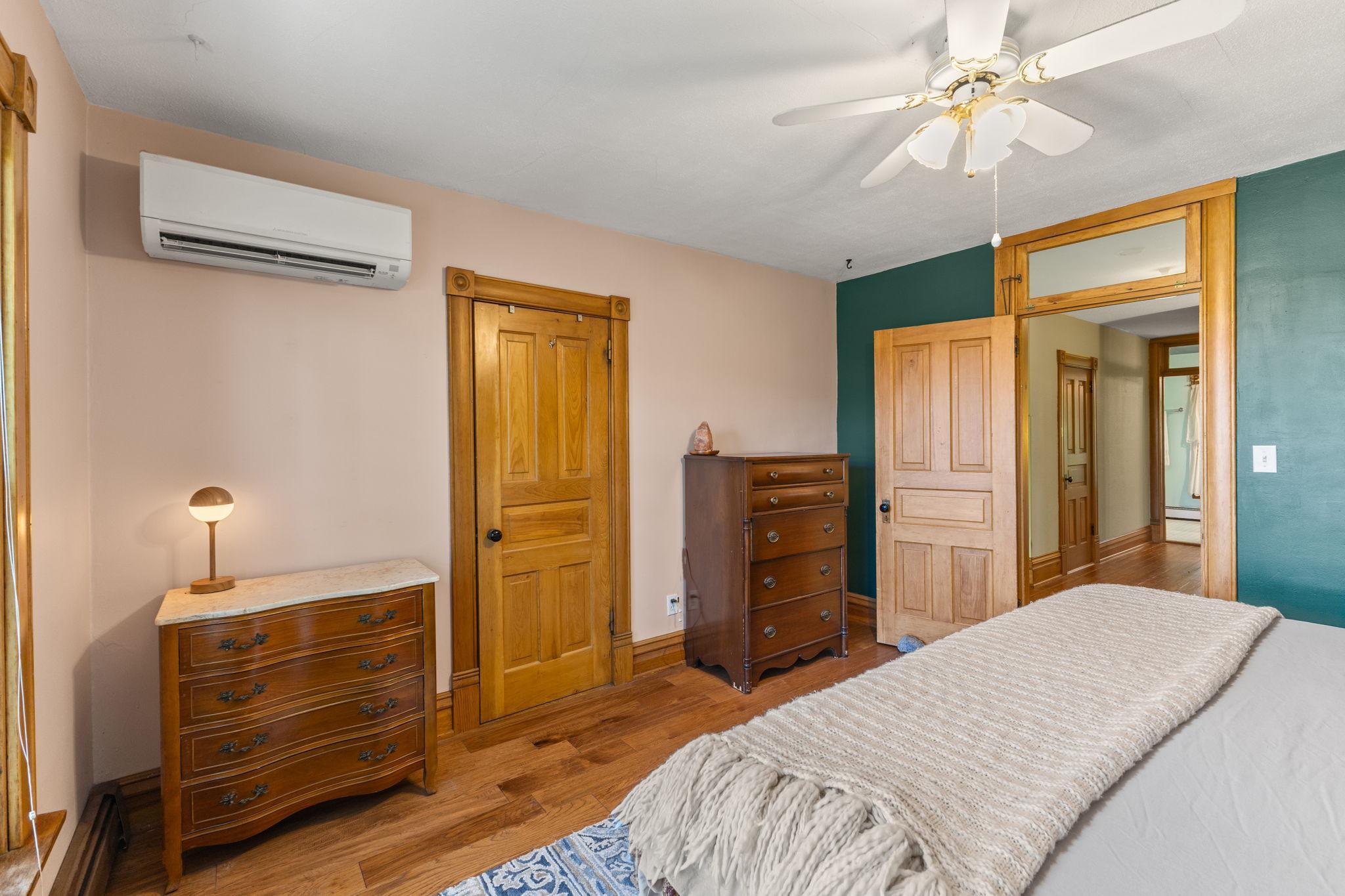 Paneled doors and walk in closet!