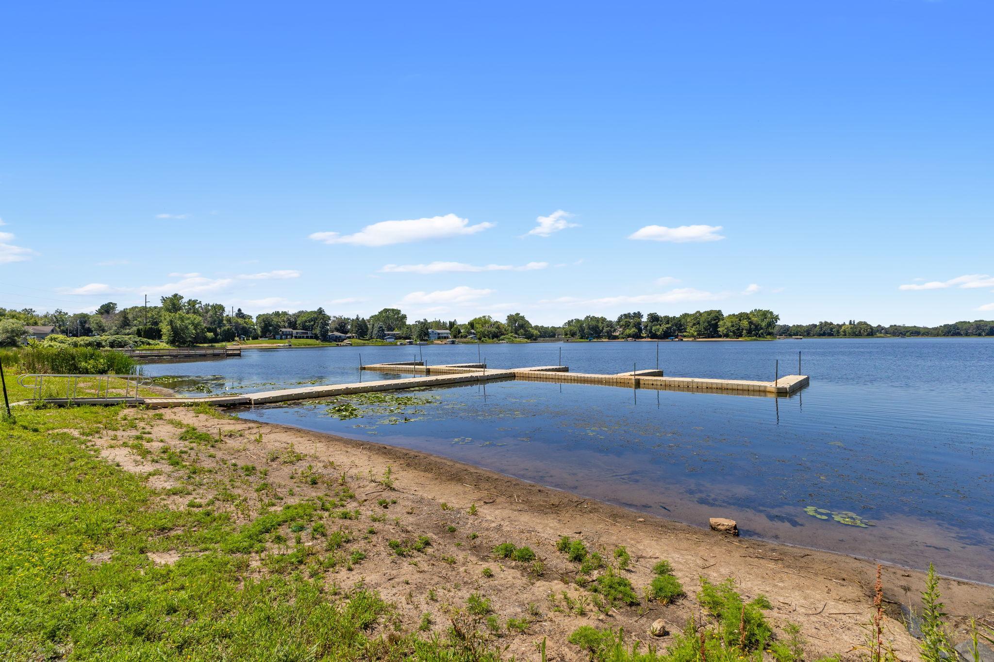 Walk to the fishing pier at North Center Lake