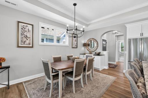 Spacious dining area