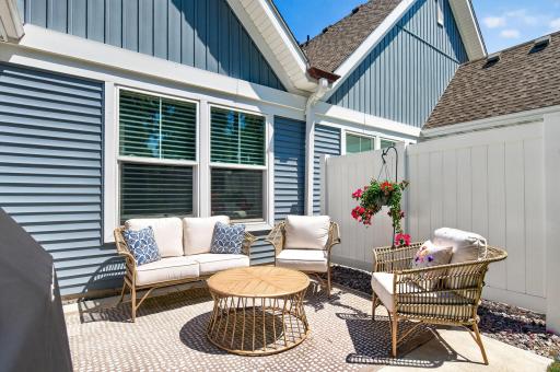 What a beautiful outdoor gathering space!