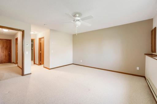 Lower level 3rd bedroom is huge! Large walk in closet and access to 3/4 bath. A perfect guest room, craft or exercise room.
