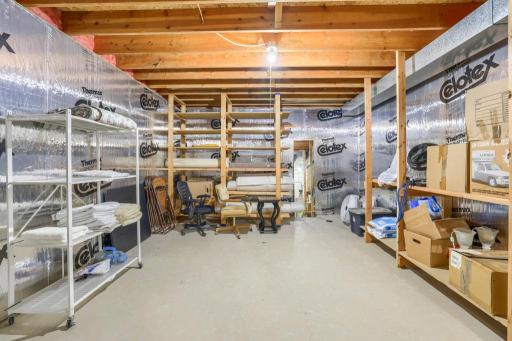 Huge storage room in the lower level. Finish it off for a craft room, exercise spot, or leave it as a nice storage room.