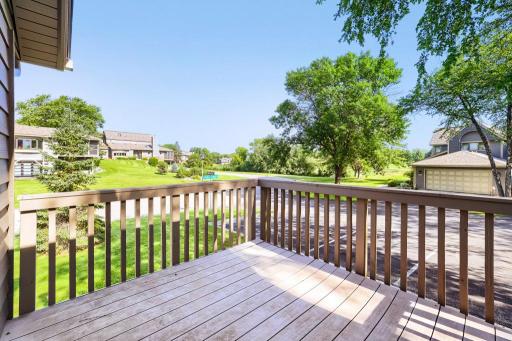 Nice private deck to enjoy the warmer weather