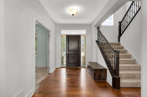 Spacious front foyer area with office to the left.