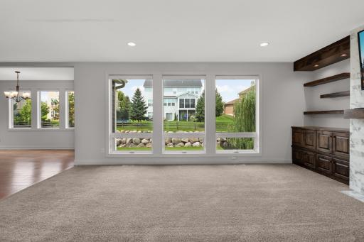 Light filled with these huge windows!