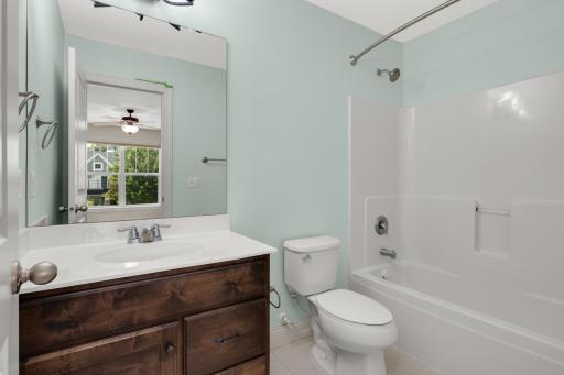 Private bathroom in bedroom.
