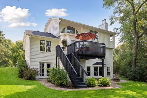 Composite deck with lower level patio - plenty of room for relaxing or entertaining