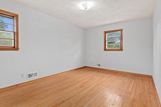 There are three bedrooms upstairs.