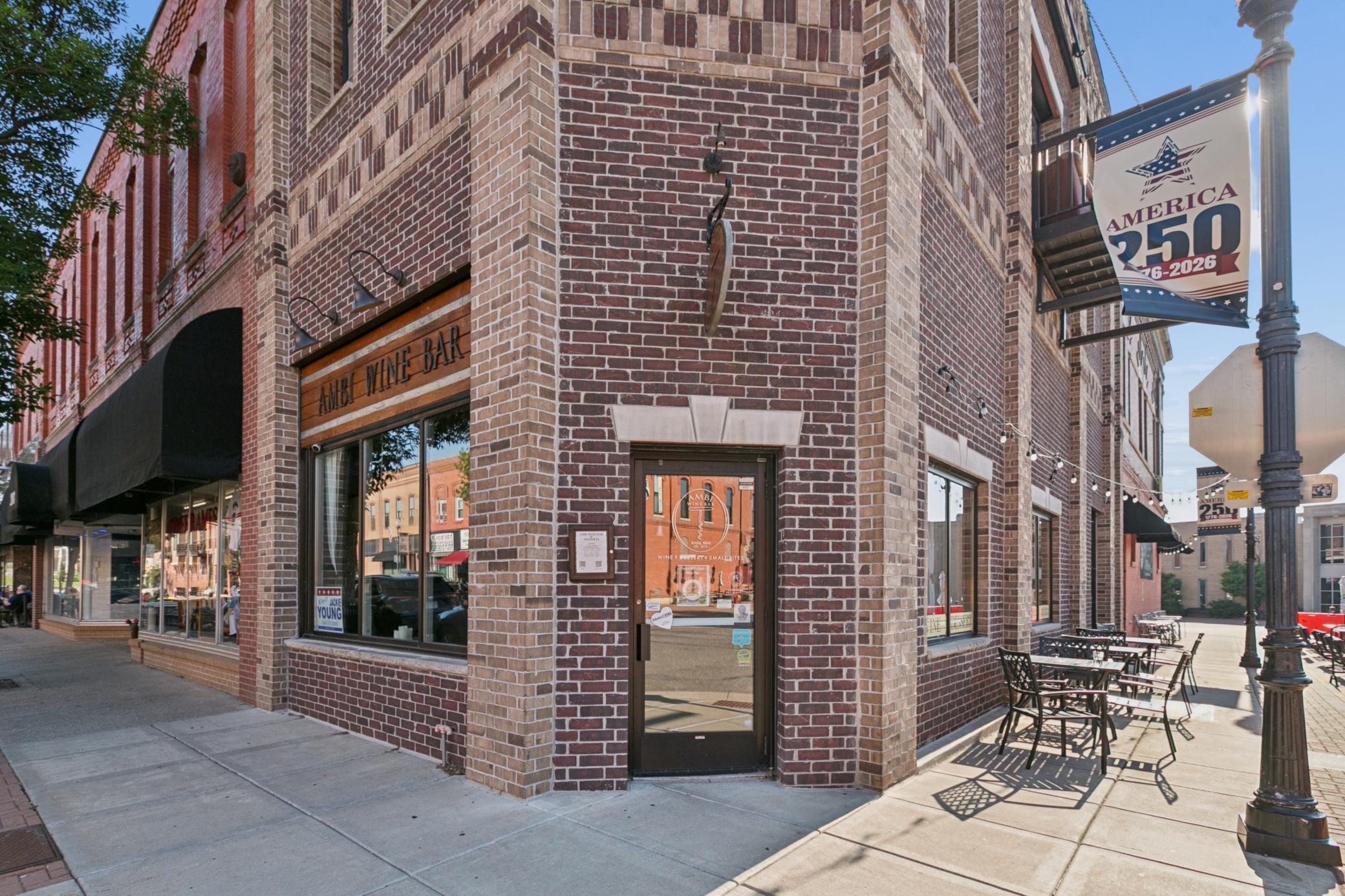 A variety of specialty shops, wine bar (above), brewery, antiques and more. Many seasonal festivals and celebrations held all year along the streets and parks in Anoka.