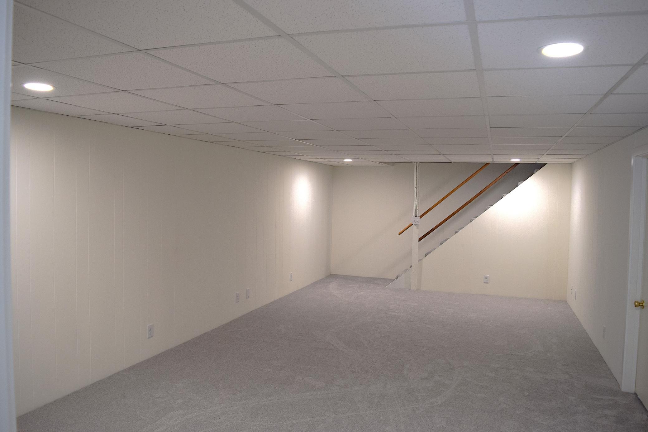 Welcome to the newly finished lower level, with all brand new carpet, paint and a new drop down ceiling with new recessed lighting!