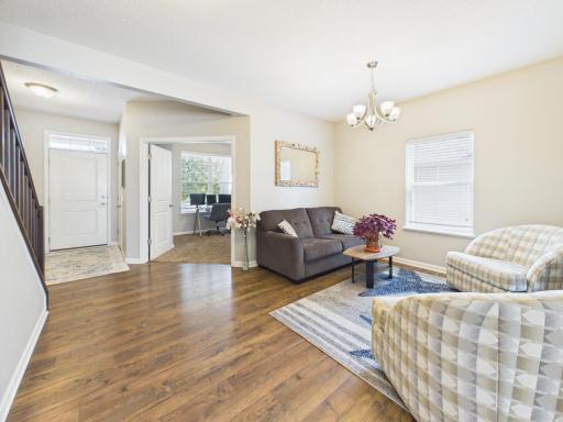 Front Family/Reception area with double sided fireplace