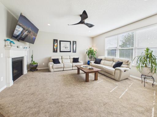 Spacious family room with plenty of natural light