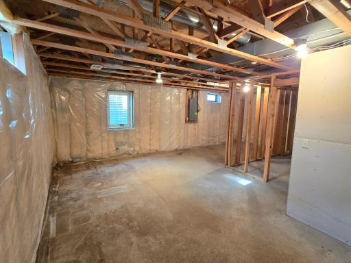 Plans were for this to be another bedroom, walk in closet, and bathroom. Egress is already installed!