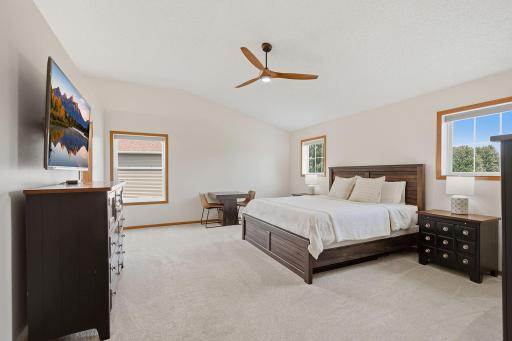 Stylish Primary Bedroom - Vaulted Ceilings!