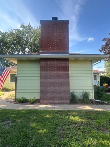 Full Brick Fireplace Chimney - New Chimney Cap.