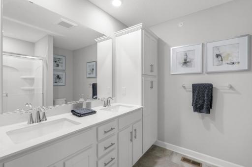Pictures are from the Furnished Model House that is a Saint Clair Exterior Floor Plan. This home will be very similar, but is a Saint Clair Interior Floor Plan.