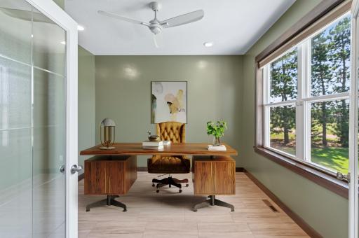 Main floor office. Photo has been virtually staged for visualization purposes.