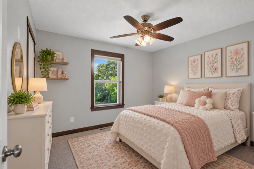 Upper Level Bedroom 1 - Photo has been virtually staged for visualization purposes.