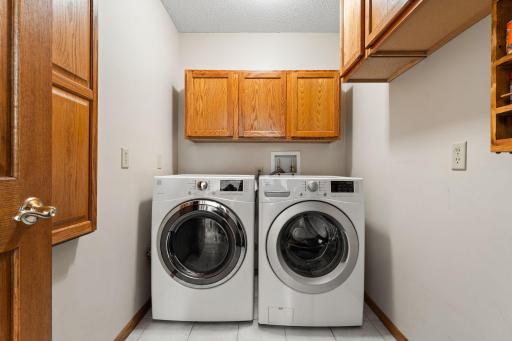 Main level laundry space makes this home a perfect setup for one-level living!