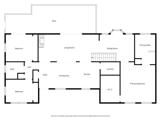 Main Level Floor Plan. One-Level Living. Primary, Laundry on the main.