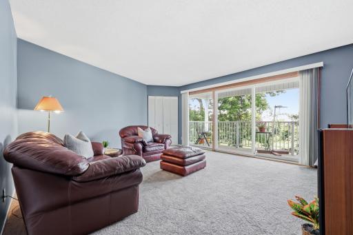 Comfortable, peaceful living room with a relaxing connection to the outdoors