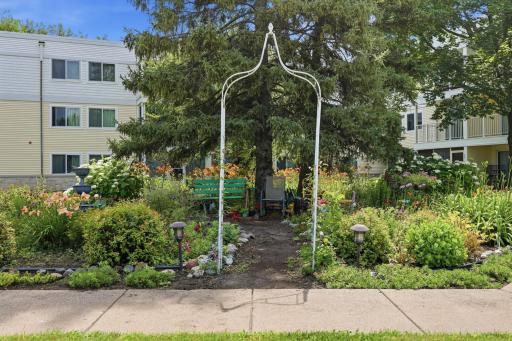 This small community garden gives residents the freedom to plant whatever they love, turning the space into a vibrant reflection of their creativity and care. It brings a sense of peace, pride, and connection to the building.