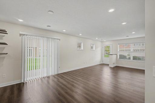 Open concept living & dining room