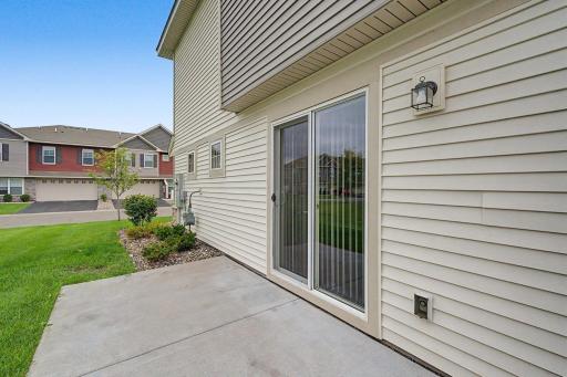 Sliding door off dining area