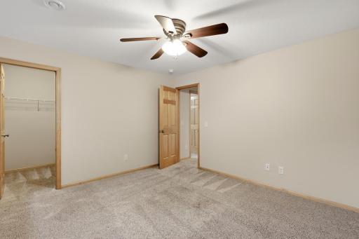 Lower level 3rd bedroom with walk-in closet.