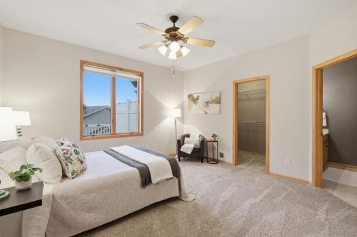 Added convenience of a generous walk-in closet for all your storage needs.