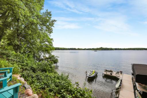 Enjoy the views from your mid-level sitting area, the perfect spot to relax and take in the beauty of the lake in every season.