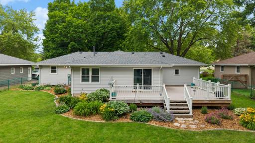 The tiered wrap around deck recently updated is an exceptional place for entertaining while enjoying your fully landscaped fully fenced yard. You will enjoy a place for all your lawn equipment and gardening items in the garden shed.