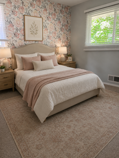 One of three main level bedrooms all with generous size closets. Virtually staged.