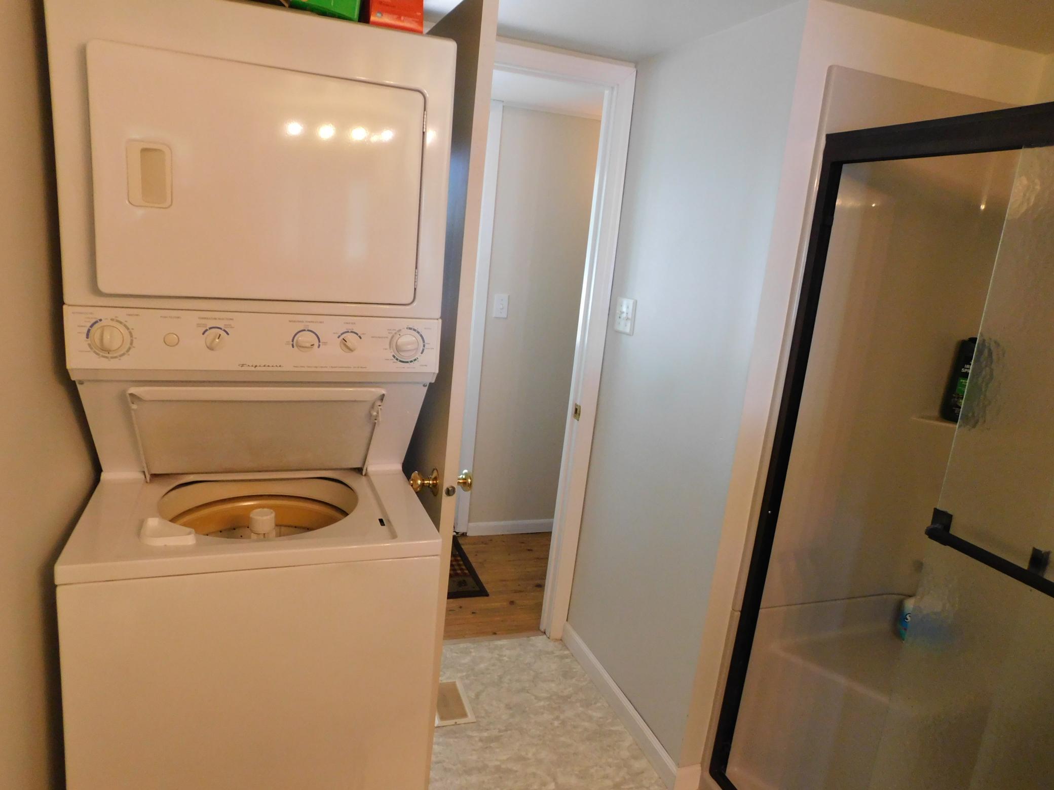 laundry in bathroom