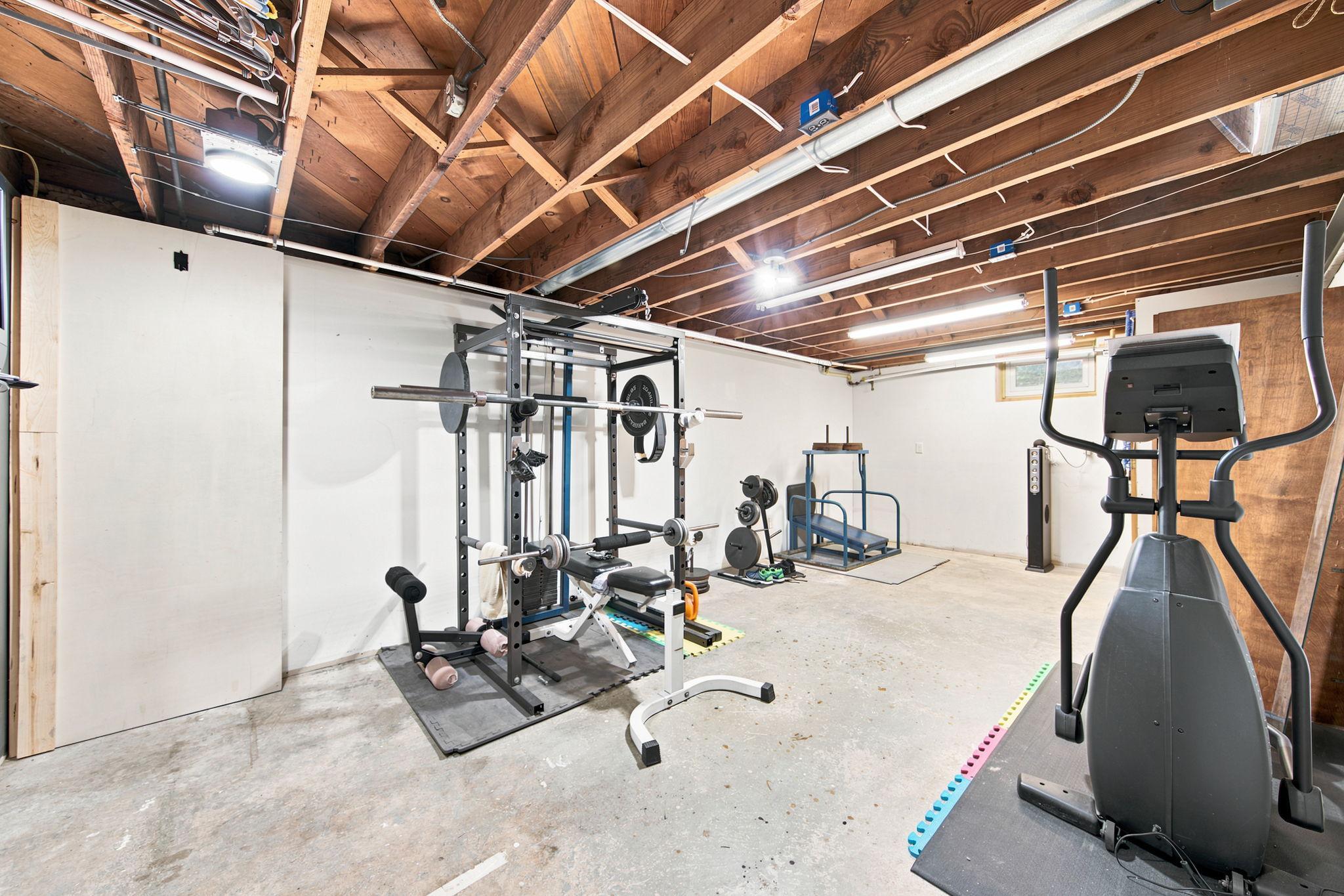 Exercise room (not included in finished square footage)