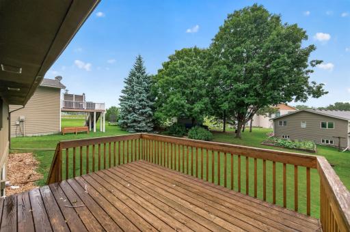Bonus: Deck has stairs that bring you to the backyard!