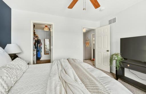 Upper level bedroom with nice-sized walk-in closet.