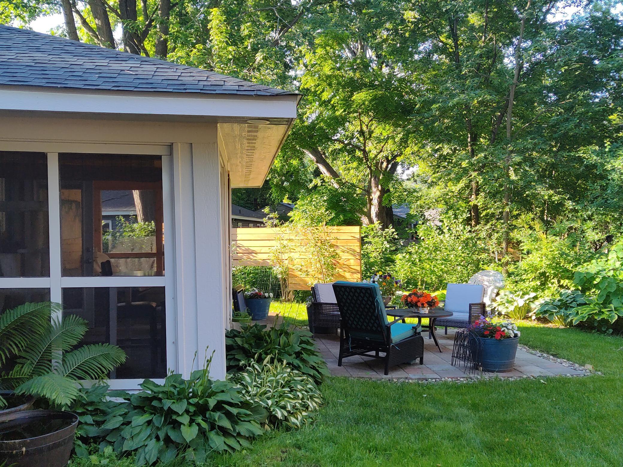 Enjoy the serene back yard