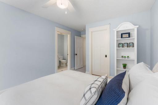 Second bedroom with walk-in closet space and en-suite 3/4 bath