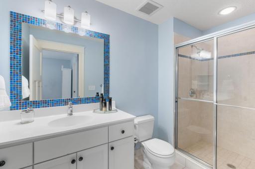 En-suite 3/4 bathroom in the second bedroom