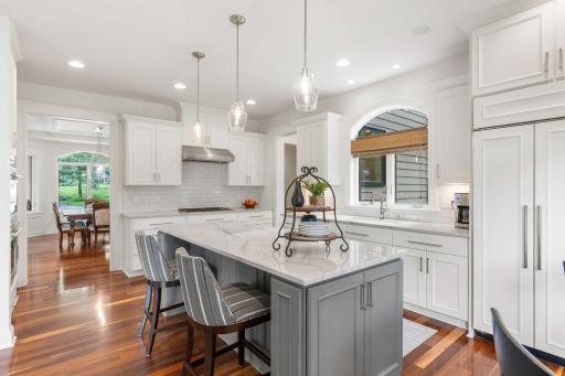 Hardwood flooring throughout the main level