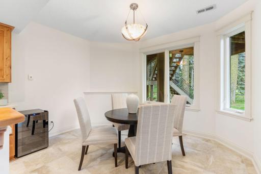 Great space for a game table, extra dining space, or reading nook