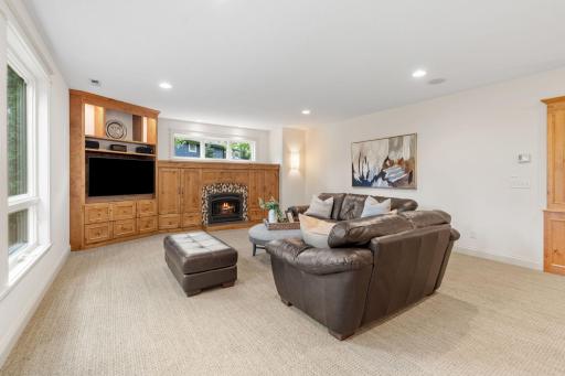 Head down to the lower level to discover an entertainer's dream
