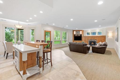 Walkout to the lower level patio from the rec room