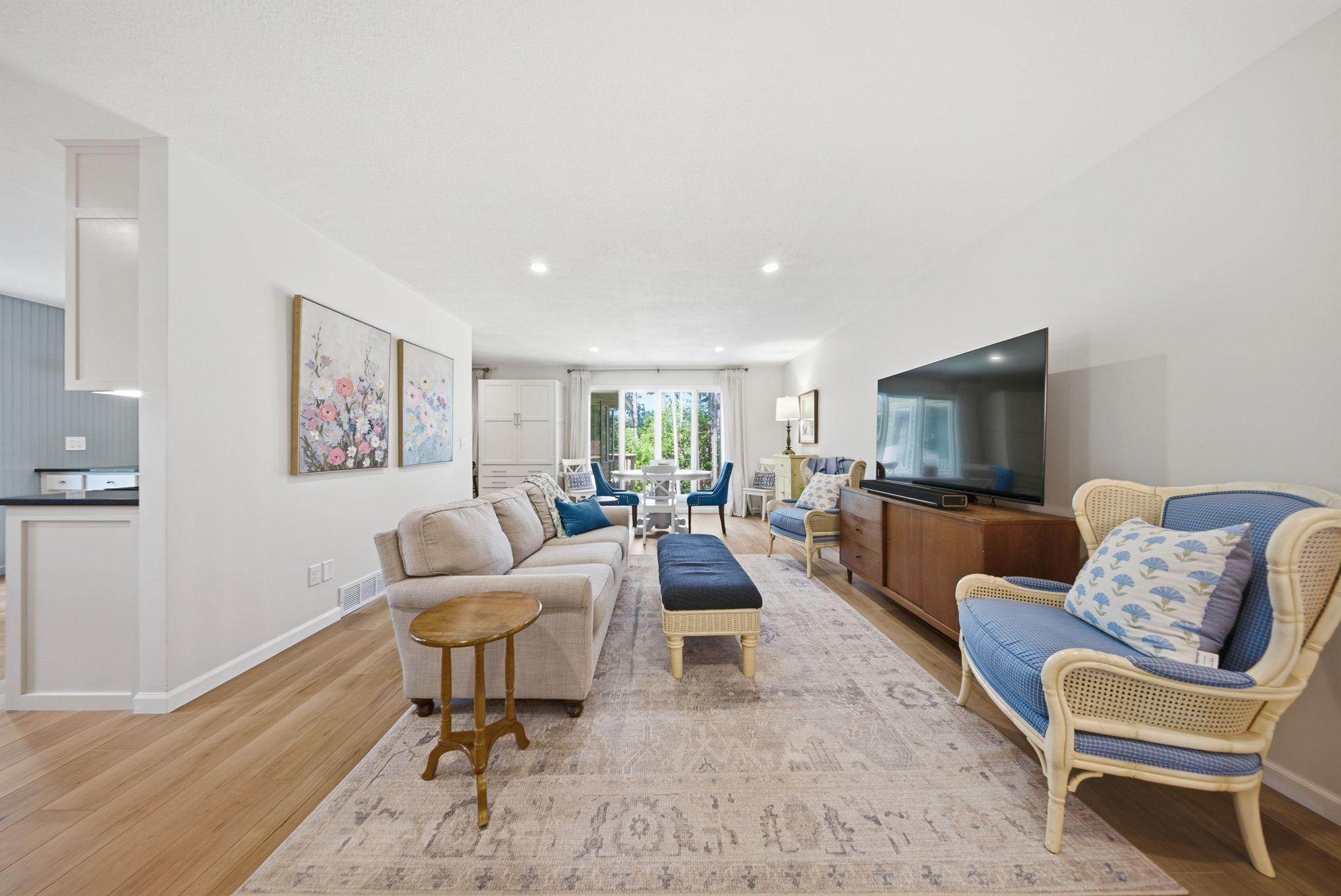 Open-concept living room designed for comfortable everyday living and entertaining