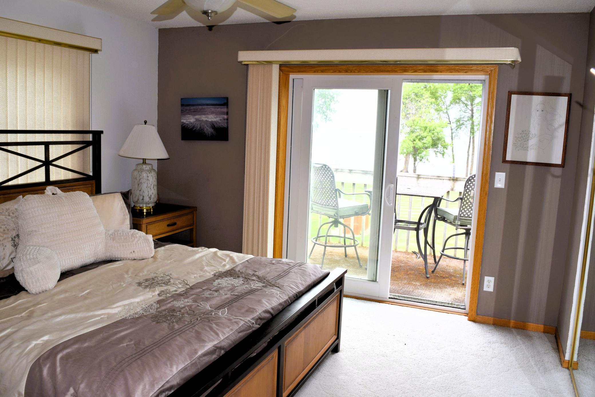 A bedroom with a view