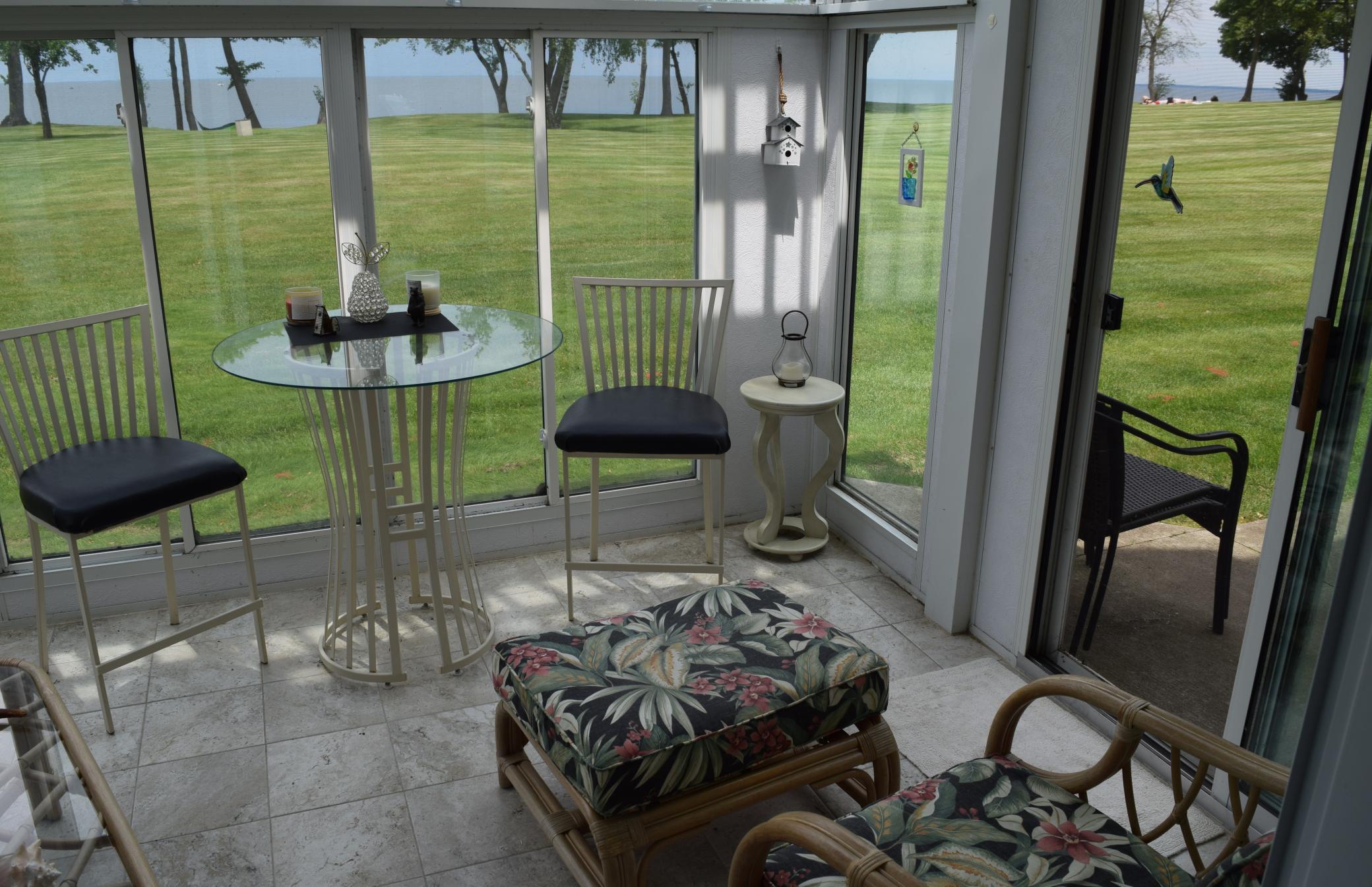 The furniture stays for your enjoyment